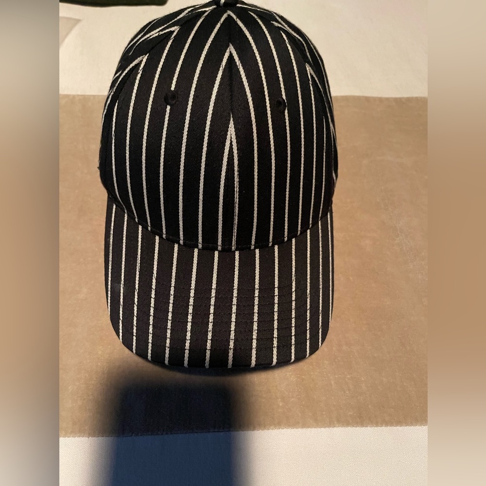 Rag & Bone Blank and white stripped baseball hat